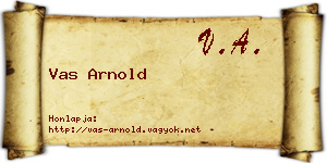 Vas Arnold névjegykártya