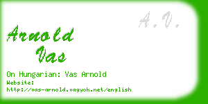 arnold vas business card